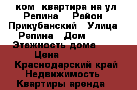 1ком. квартира на ул.Репина  › Район ­ Прикубанский › Улица ­ Репина › Дом ­ 238 › Этажность дома ­ 15 › Цена ­ 17 000 - Краснодарский край Недвижимость » Квартиры аренда   